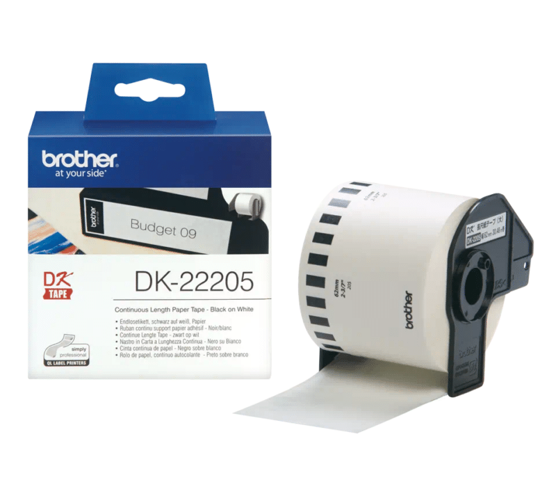 Brother DK-22205 papirtape - etiketter