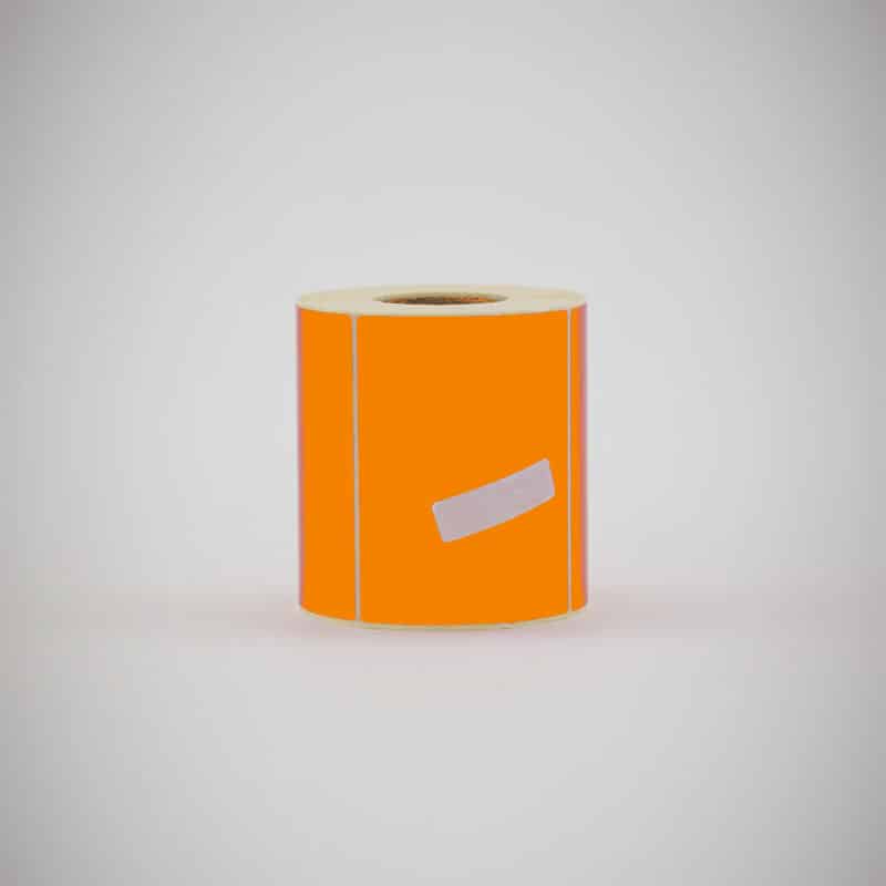 Thermo label, Orange, 50x30 mm (BxH). Desktop, 2.500 labels pr. rulle